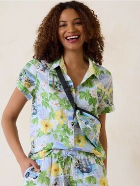 Tommy Bahama Disney Floral Button-Down Camp Shirt